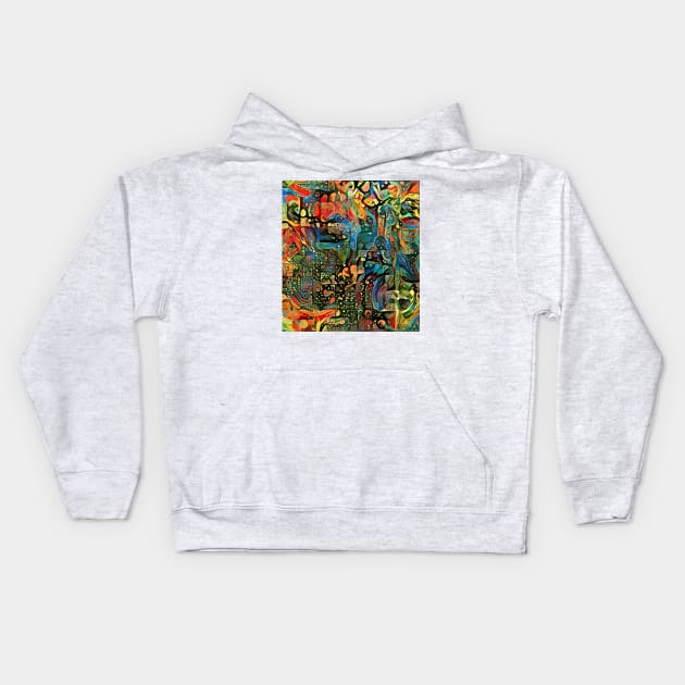 Cubist Dot Pattern Kids Hoodie by Dturner29